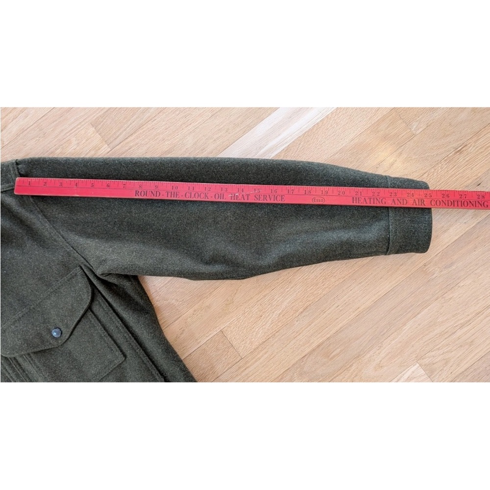 RARE Filson Greenwood Green Wool Cruiser Jacket Medium Moleskin Lined Coat USA - Picture 11 of 16